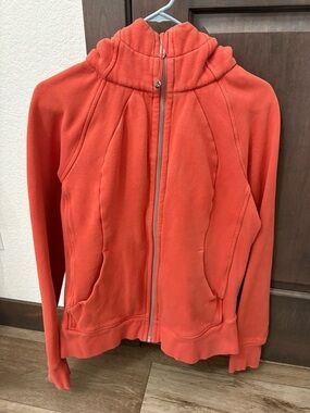 lululemon athletica Coral-Orange Full-Zip Hoodie